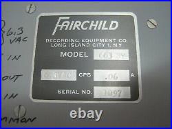 Two Fairchild Model 663 Recording and Broadcast Compressors