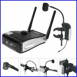 UHF Clip on Instrument Wireless Microphone Mic System for Clarinet Flute