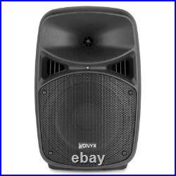 VPS Active Speakers and Wireless Microphones Karaoke PA System with Stands 400W