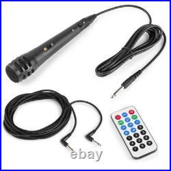 VPS Active Speakers and Wireless Microphones Karaoke PA System with Stands 400W