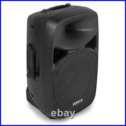 VPS Active Speakers and Wireless Microphones Karaoke PA System with Stands 800W