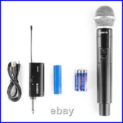 VPS Active Speakers and Wireless Microphones Karaoke PA System with Stands 800W