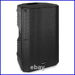 VSA-BT 12 Pair Active PA Speakers Bi-Amp 1600w DJ Sound System, Stands & Bags