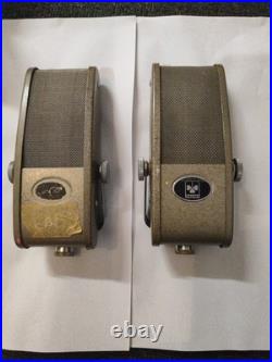 Vintage Pair of Grundig VR53 Ribbon Microphones Working Tested with Cables
