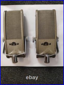Vintage Pair of Grundig VR53 Ribbon Microphones Working Tested with Cables