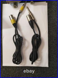 Vintage Pair of Grundig VR53 Ribbon Microphones Working Tested with Cables