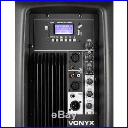 Vonyx 12 Bluetooth Active Speaker MP3 USB SD DJ PA Disco Karaoke Party 600W