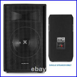 Vonyx 12 Passive Speaker 600W DJ PA System for Karaoke/Party Events