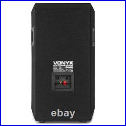 Vonyx 12 Passive Speaker 600W DJ PA System for Karaoke/Party Events