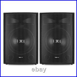 Vonyx 15 Passive DJ Speakers Pair 1600W Perfect for Parties & Events