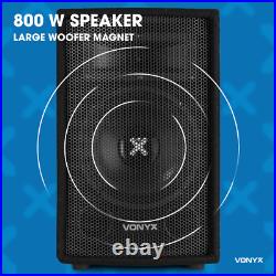 Vonyx 15 Passive DJ Speakers Pair 1600W Perfect for Parties & Events