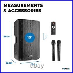 Vonyx 174.055 VSA700 Portable PA Speaker System 15