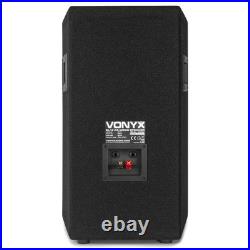 Vonyx SL12 Passive DJ Speakers Pair 12 1200W Professional Audio