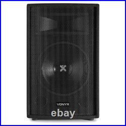 Vonyx SL12 Passive DJ Speakers Pair 1200W + Stands for Events