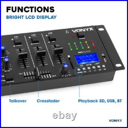 Vonyx STM3030 Bluetooth DJ Mixer 4 Channels Professional Audio Mixer