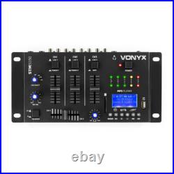Vonyx STM3030 Bluetooth DJ Mixer 4 Channels Professional Audio Mixer