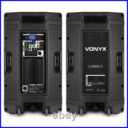 Vonyx VSA150S 15 Inch Active PA Speakers Package with Bluetooth Powerful Sound