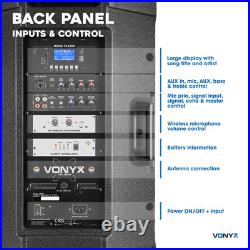 Vonyx VSA500-BP 12 Portable PA System with Wireless Mic & Bluetooth 800W