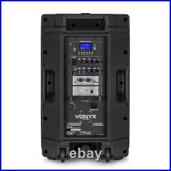 Vonyx VSA500-BP 12 Portable PA System with Wireless Mic & Bluetooth 800W