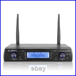 Vonyx WM62 Dual Wireless Microphone System UHF 16Ch Karaoke Set