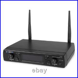 Vonyx WM62 Dual Wireless Microphone System UHF 16Ch Karaoke Set