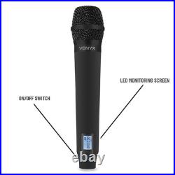 Vonyx WM62 Dual Wireless Microphone System UHF 16Ch Karaoke Set