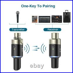 Wireless 5.8Ghz Microphone System Plug On XLR Transmitter Receiver Rechargeable