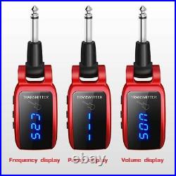Wireless Guitar System Rechargeable Transmitter Receiver Set Accessory Parts