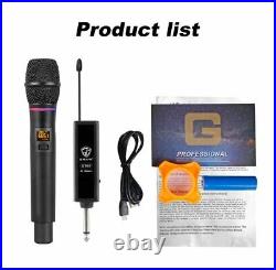 Wireless Handheld Microphone Mic Dynamic Recordings Battery Adjustment Frequency