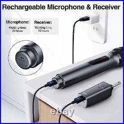 Wireless Microphone, LEKATO Rechargeable Wireless Microphone with Rechargeable R