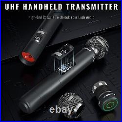 Wireless Microphone System, Phenyx Pro Dual Channel Cordless 2 Microphones Set