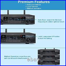 Wireless Microphone System, Phenyx Pro Dual Channel Cordless Mic Set With 2