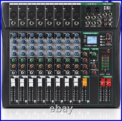 XTUGA CT80 8 Channel Professional Audio Mixer With Sound Controller Interface