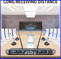 XTUGA Cordless Conference Microphone Set UHF Desktop Gooseneck Microphone with