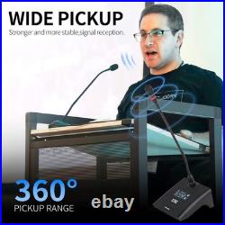 XTUGA Cordless Conference Microphone Set UHF Desktop Gooseneck Microphone with