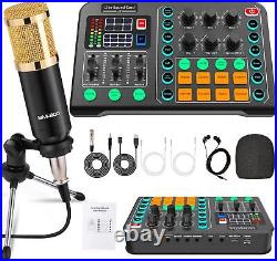 Xisono Podcast Equipment Bundle, Condenser Microphone Bundle with Tripod Stand