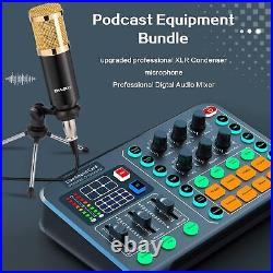 Xisono Podcast Equipment Bundle, Condenser Microphone Bundle with Tripod Stand